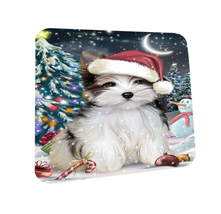 Have a Holly Jolly Biewer Terrier Dog Christmas  Coasters Set of 4 CST51592