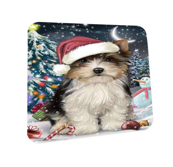 Have a Holly Jolly Biewer Terrier Dog Christmas  Coasters Set of 4 CST51594