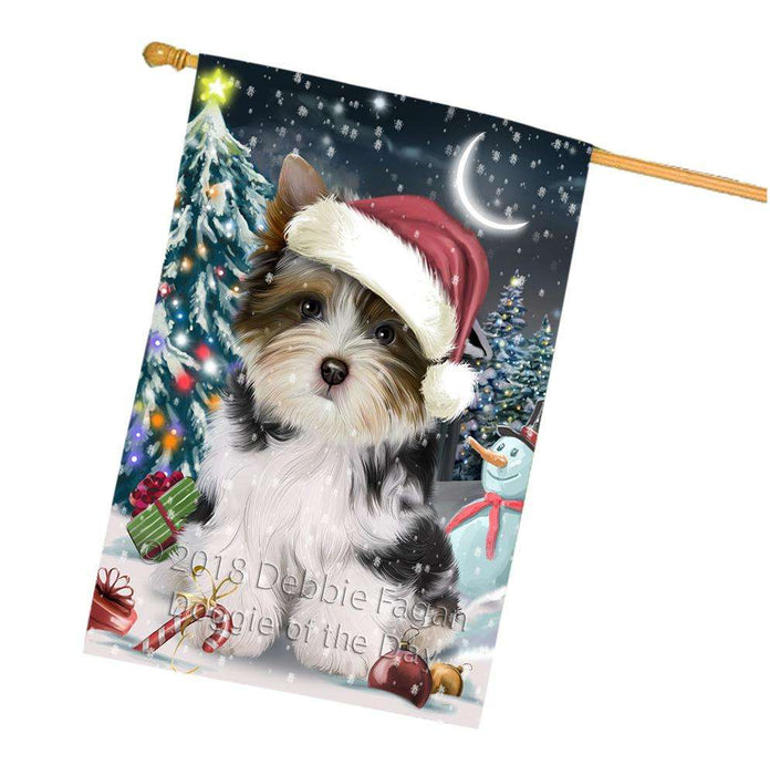 Have a Holly Jolly Biewer Terrier Dog Christmas  House Flag FLG51765