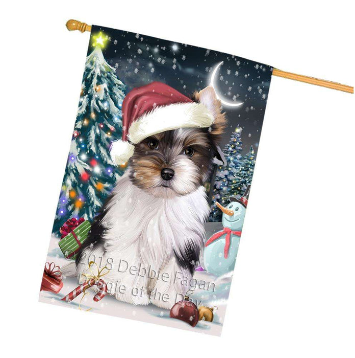 Have a Holly Jolly Biewer Terrier Dog Christmas  House Flag FLG51767