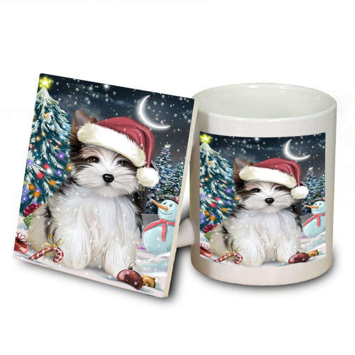 Have a Holly Jolly Biewer Terrier Dog Christmas  Mug and Coaster Set MUC51625