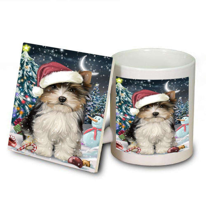 Have a Holly Jolly Biewer Terrier Dog Christmas  Mug and Coaster Set MUC51627