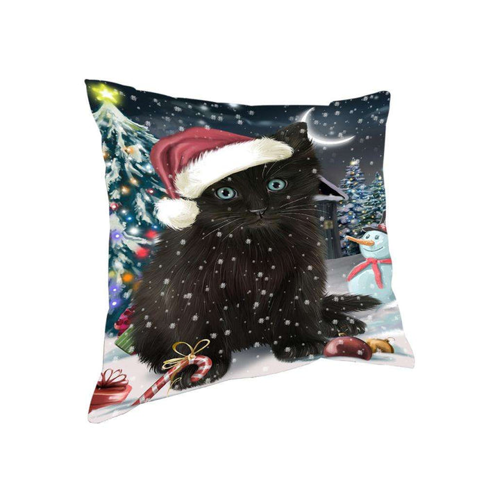 Have a Holly Jolly Black Cat Christmas Pillow PIL62908