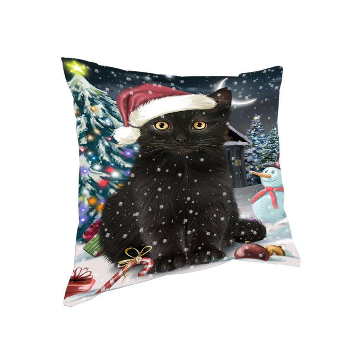 Have a Holly Jolly Black Cat Christmas Pillow PIL62912