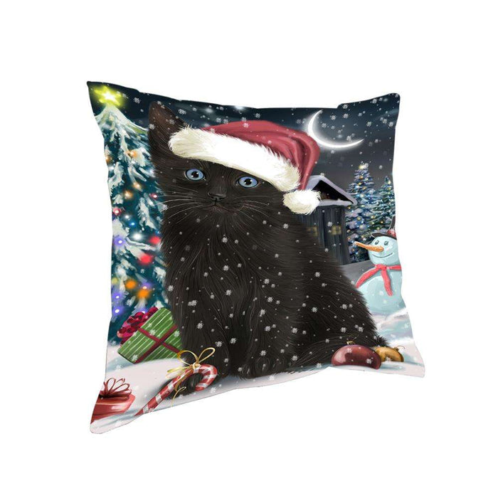 Have a Holly Jolly Black Cat Christmas Pillow PIL62916