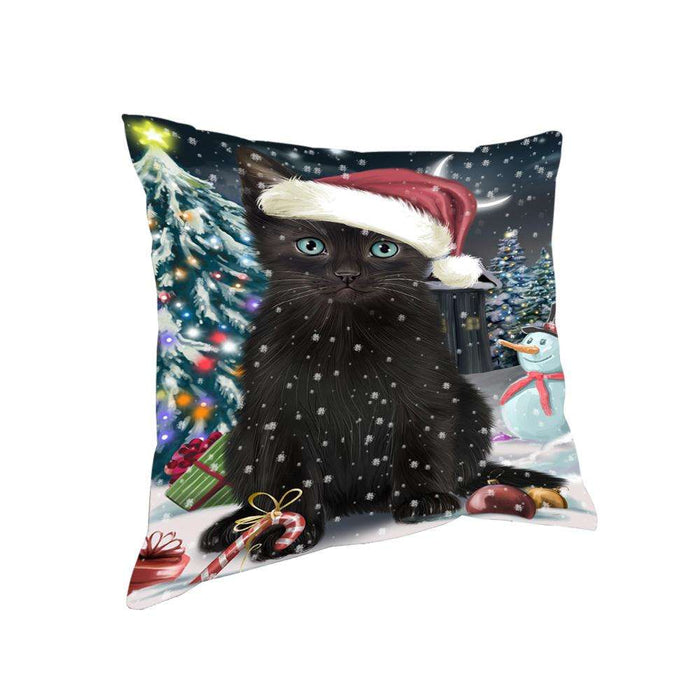 Have a Holly Jolly Black Cat Christmas Pillow PIL62920