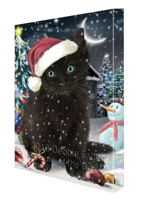 Have a Holly Jolly Black Cat Christmas  Canvas Print Wall Art Décor CVS81989
