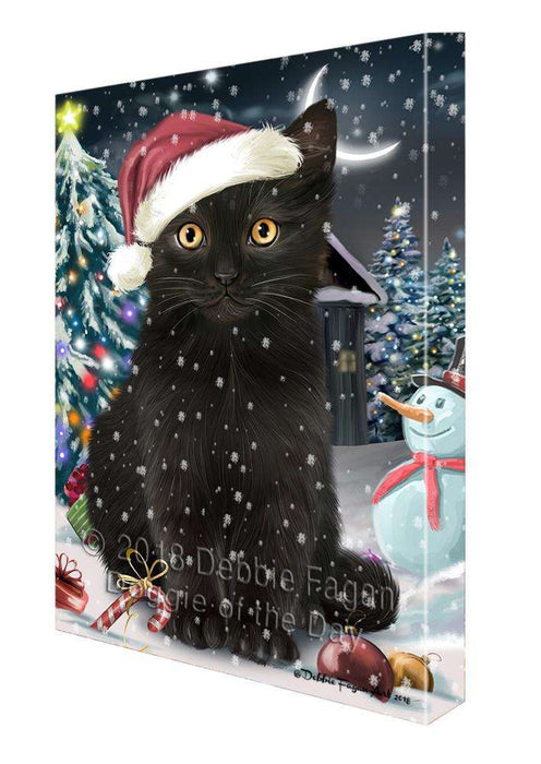 Have a Holly Jolly Black Cat Christmas  Canvas Print Wall Art Décor CVS81998