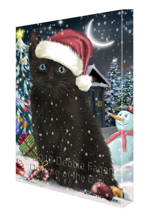 Have a Holly Jolly Black Cat Christmas  Canvas Print Wall Art Décor CVS82007