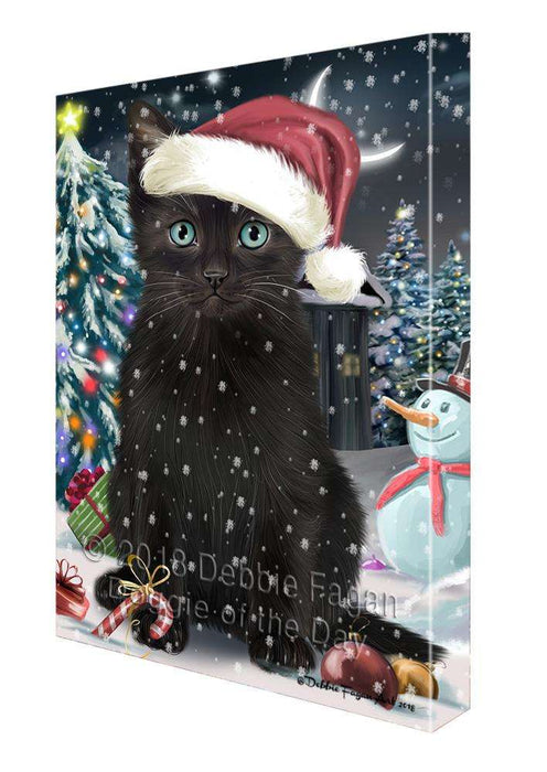 Have a Holly Jolly Black Cat Christmas  Canvas Print Wall Art Décor CVS82016
