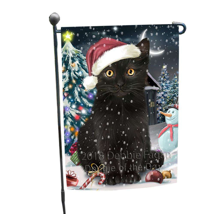 Have a Holly Jolly Black Cat Christmas  Garden Flag GFLG51634