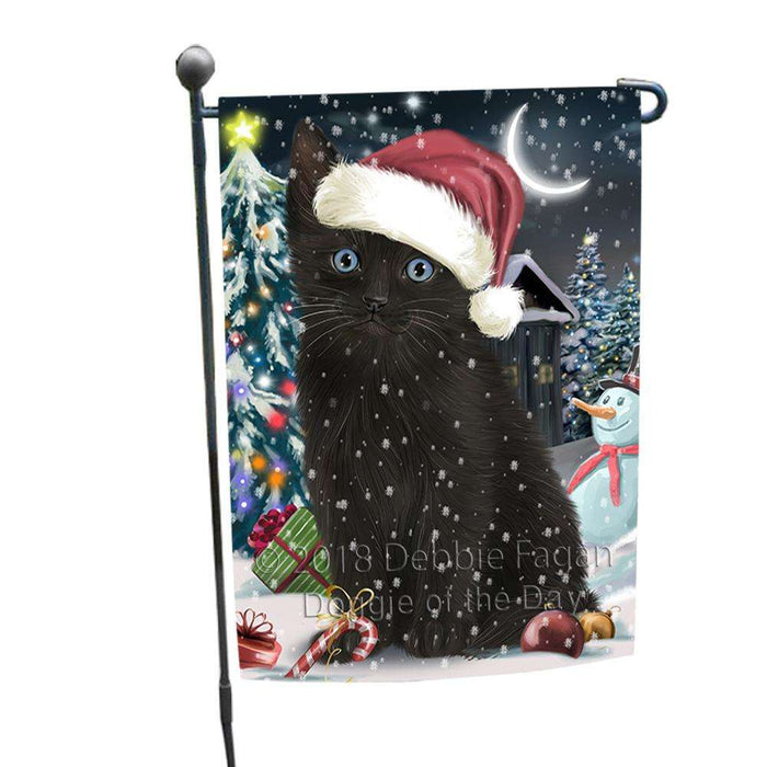 Have a Holly Jolly Black Cat Christmas  Garden Flag GFLG51635