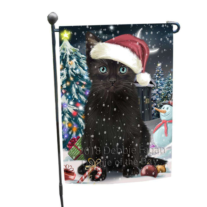 Have a Holly Jolly Black Cat Christmas  Garden Flag GFLG51636