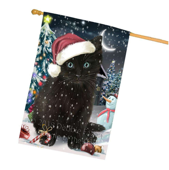 Have a Holly Jolly Black Cat Christmas  House Flag FLG51769