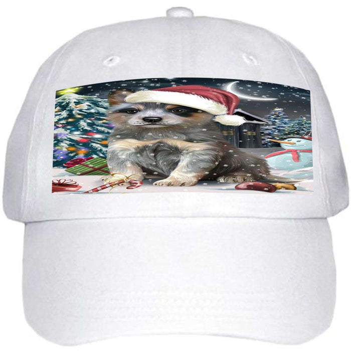 Have a Holly Jolly Blue Heeler Dog Christmas Ball Hat Cap HAT58653