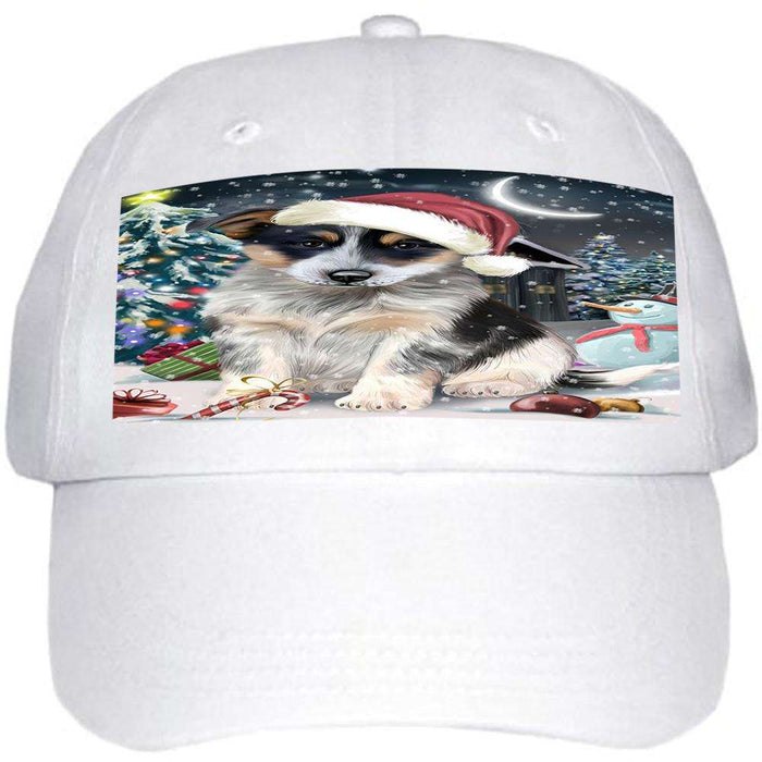 Have a Holly Jolly Blue Heeler Dog Christmas Ball Hat Cap HAT58656