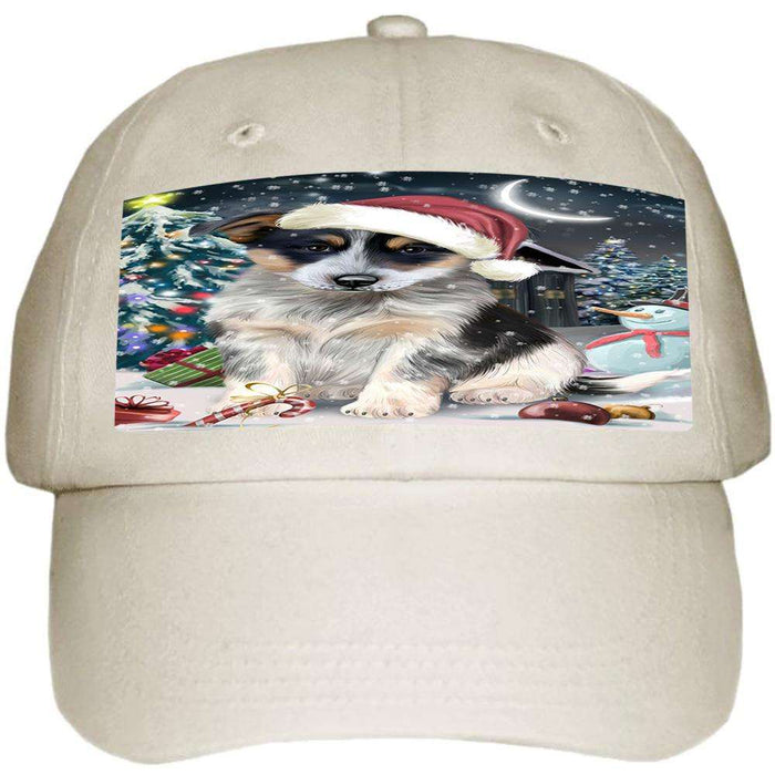 Have a Holly Jolly Blue Heeler Dog Christmas Ball Hat Cap HAT58656