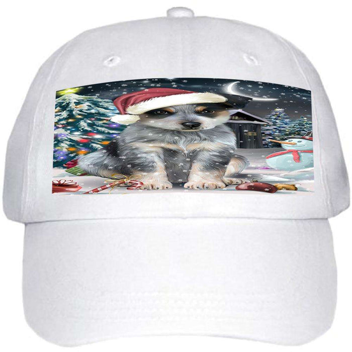 Have a Holly Jolly Blue Heeler Dog Christmas Ball Hat Cap HAT58662