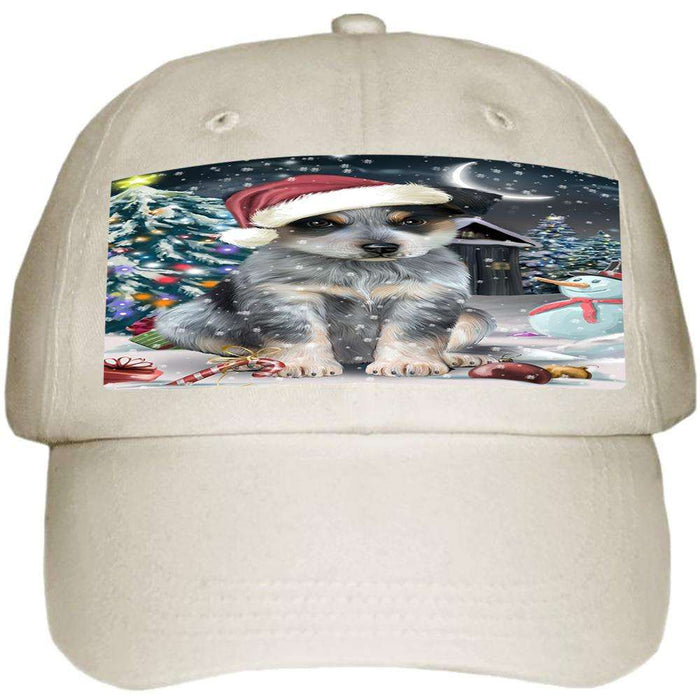 Have a Holly Jolly Blue Heeler Dog Christmas Ball Hat Cap HAT58662