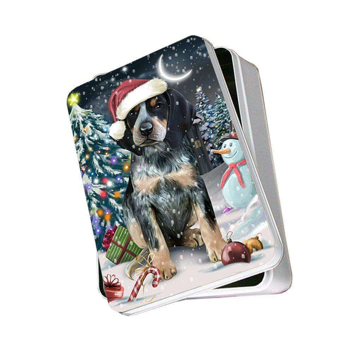 Have a Holly Jolly Bluetick Coonhound Dog Christmas Photo Storage Tin PTIN0162