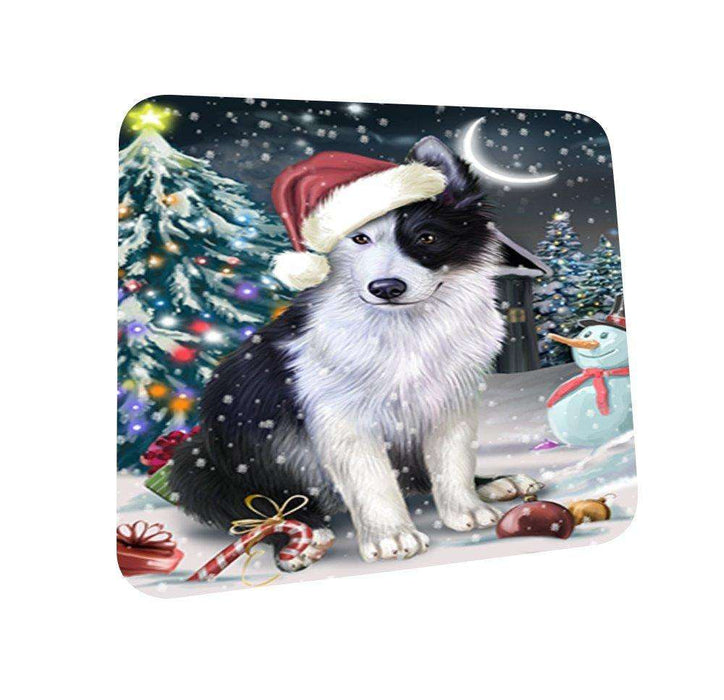 Have a Holly Jolly Border Collie Dog Christmas Coasters CST633 (Set of 4)