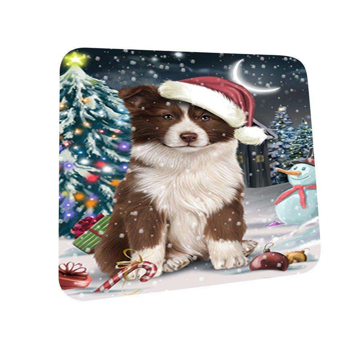 Have a Holly Jolly Border Collie Dog Christmas Coasters CST634 (Set of 4)