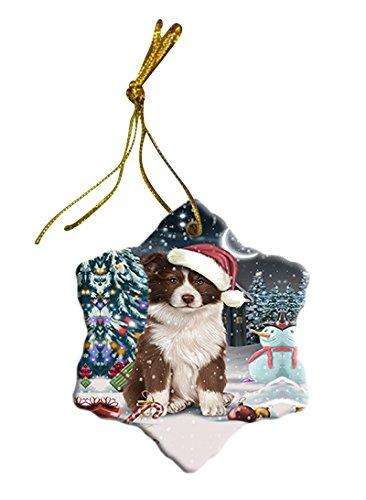 Have a Holly Jolly Border Collie Dog Christmas Star Ornament POR2391