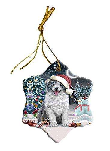 Have a Holly Jolly Border Collie Dog Christmas Star Ornament POR2392