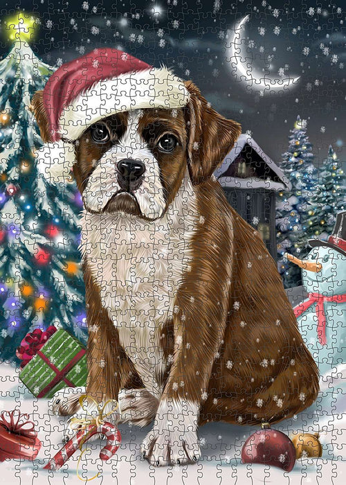 Have a Holly Jolly Boxer Dog Christmas Puzzle with Photo Tin PUZL072
