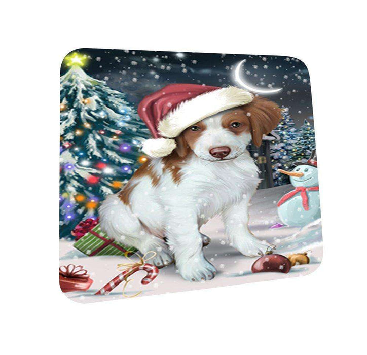 Have a Holly Jolly Brittany Spaniel Dog Christmas Coasters CST107 (Set of 4)
