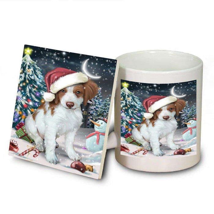 Have a Holly Jolly Brittany Spaniel Dog Christmas Mug and Coaster Set MUC0201