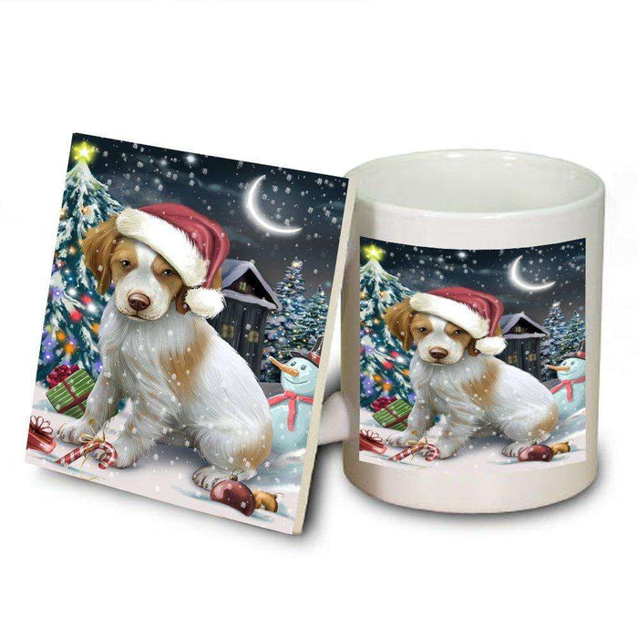 Have a Holly Jolly Brittany Spaniel Dog Christmas Mug and Coaster Set MUC0203
