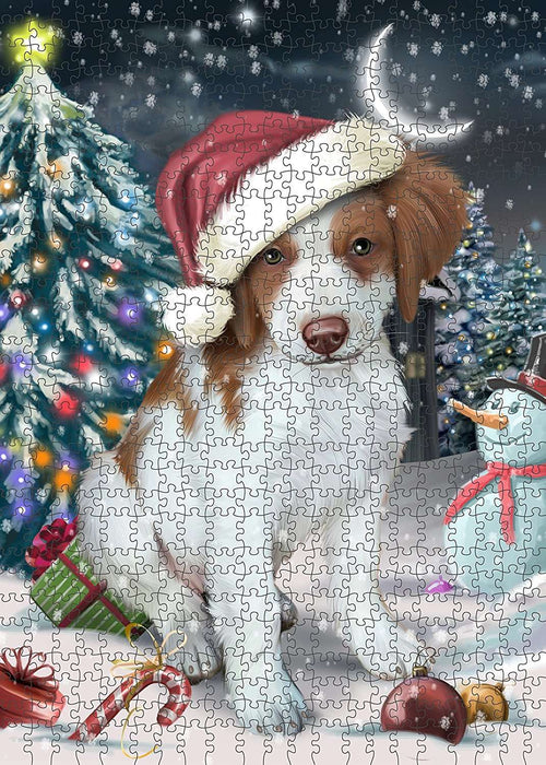 Have a Holly Jolly Brittany Spaniel Dog Christmas Puzzle with Photo Tin PUZL102