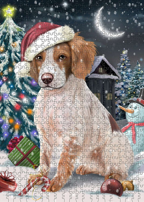 Have a Holly Jolly Brittany Spaniel Dog Christmas Puzzle with Photo Tin PUZL105