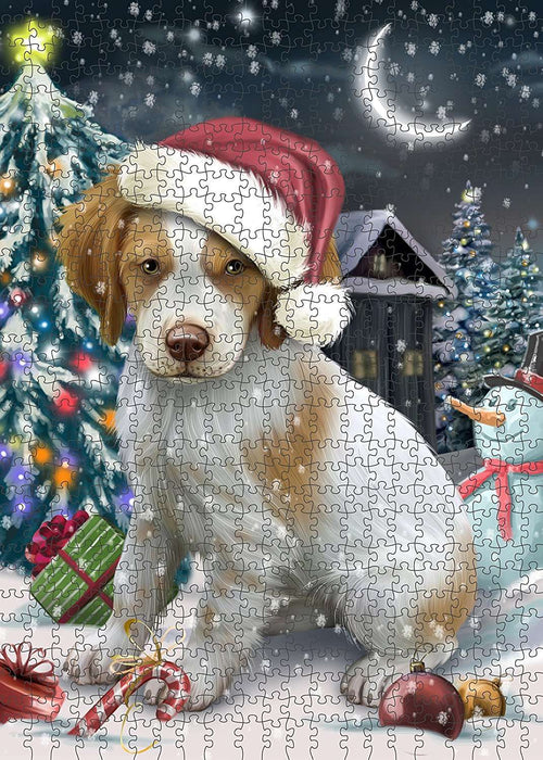 Have a Holly Jolly Brittany Spaniel Dog Christmas Puzzle with Photo Tin PUZL108
