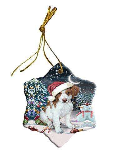 Have a Holly Jolly Brittany Spaniel Dog Christmas Star Ornament POR2501