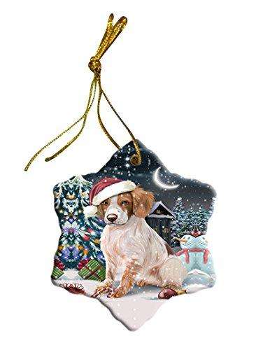 Have a Holly Jolly Brittany Spaniel Dog Christmas Star Ornament POR2502
