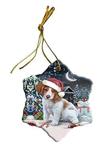 Have a Holly Jolly Brittany Spaniel Dog Christmas Star Ornament POR2504