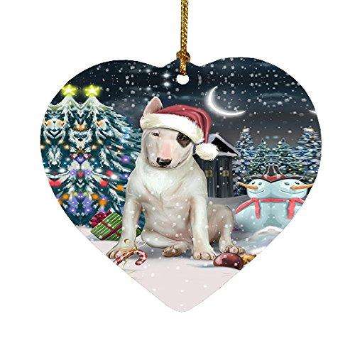 Have a Holly Jolly Bull Terrier Dog Christmas Heart Ornament POR1872