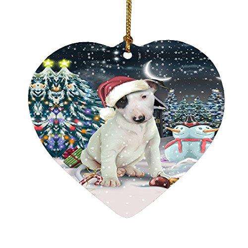 Have a Holly Jolly Bull Terrier Dog Christmas Heart Ornament POR1875
