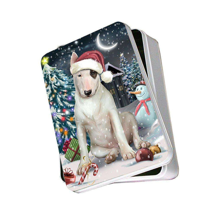 Have a Holly Jolly Bull Terrier Dog Christmas Photo Storage Tin PTIN0165