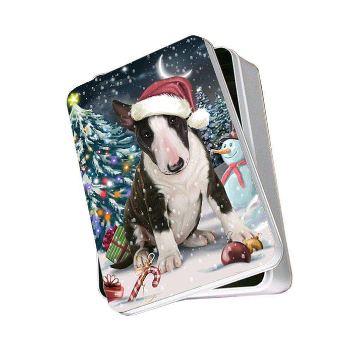 Have a Holly Jolly Bull Terrier Dog Christmas Photo Storage Tin PTIN0166