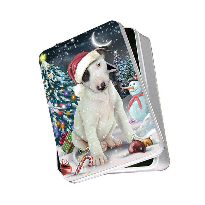 Have a Holly Jolly Bull Terrier Dog Christmas Photo Storage Tin PTIN0168