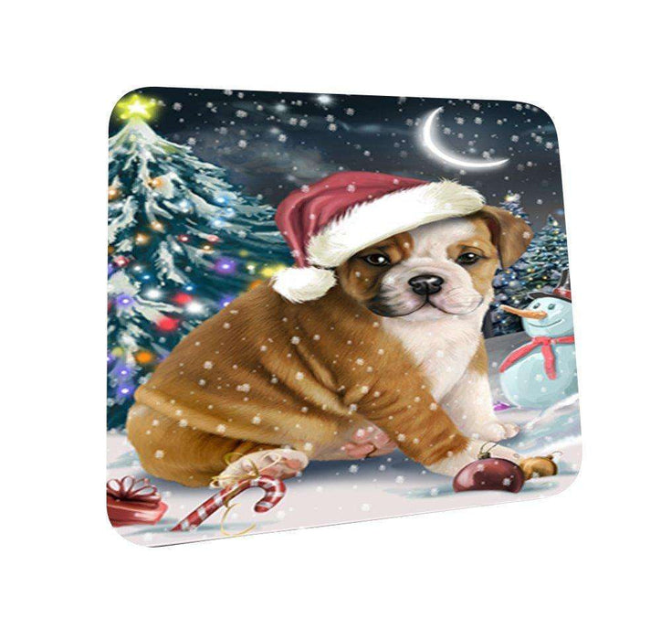 Have a Holly Jolly Bulldog Christmas Coasters CST639 (Set of 4)