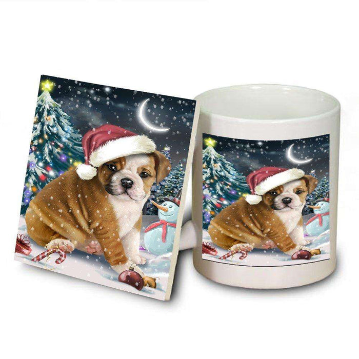 Have a Holly Jolly Bulldog Christmas Mug and Coaster Set MUC0096