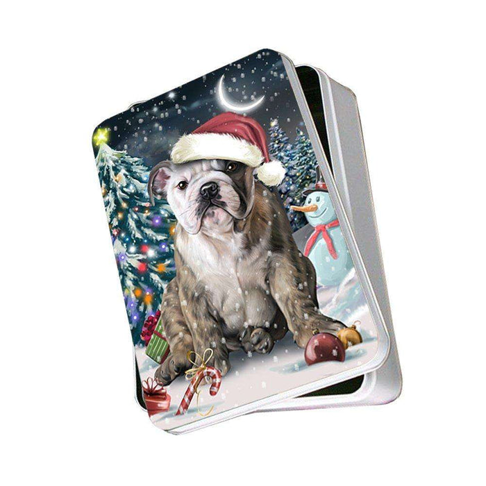 Have a Holly Jolly Bulldog Christmas Photo Storage Tin PTIN0095
