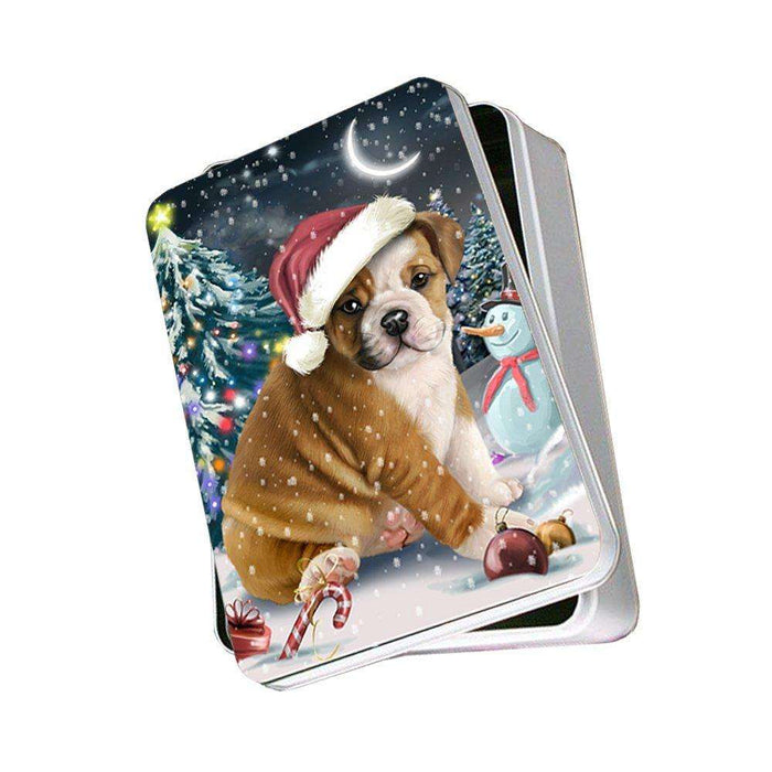 Have a Holly Jolly Bulldog Christmas Photo Storage Tin PTIN0096
