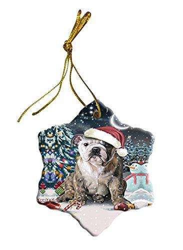 Have a Holly Jolly Bulldog Christmas Star Ornament POR2395