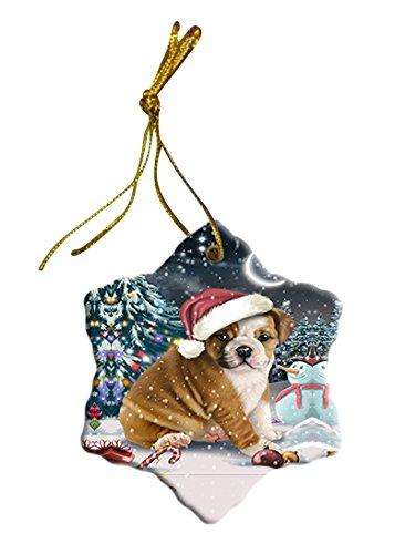 Have a Holly Jolly Bulldog Christmas Star Ornament POR2396