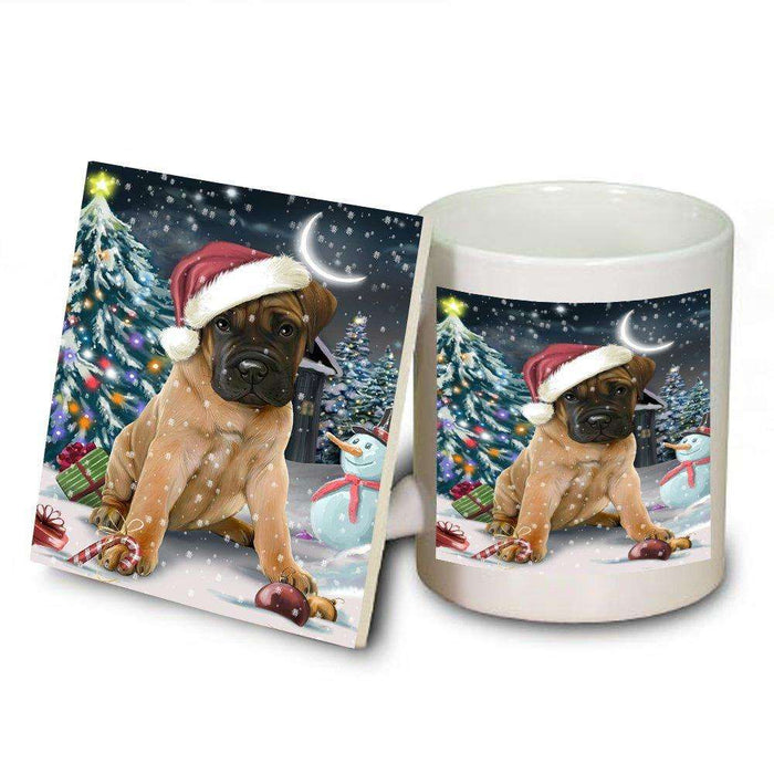 Have a Holly Jolly Bullmastiff Dog Christmas Mug and Coaster Set MUC0205